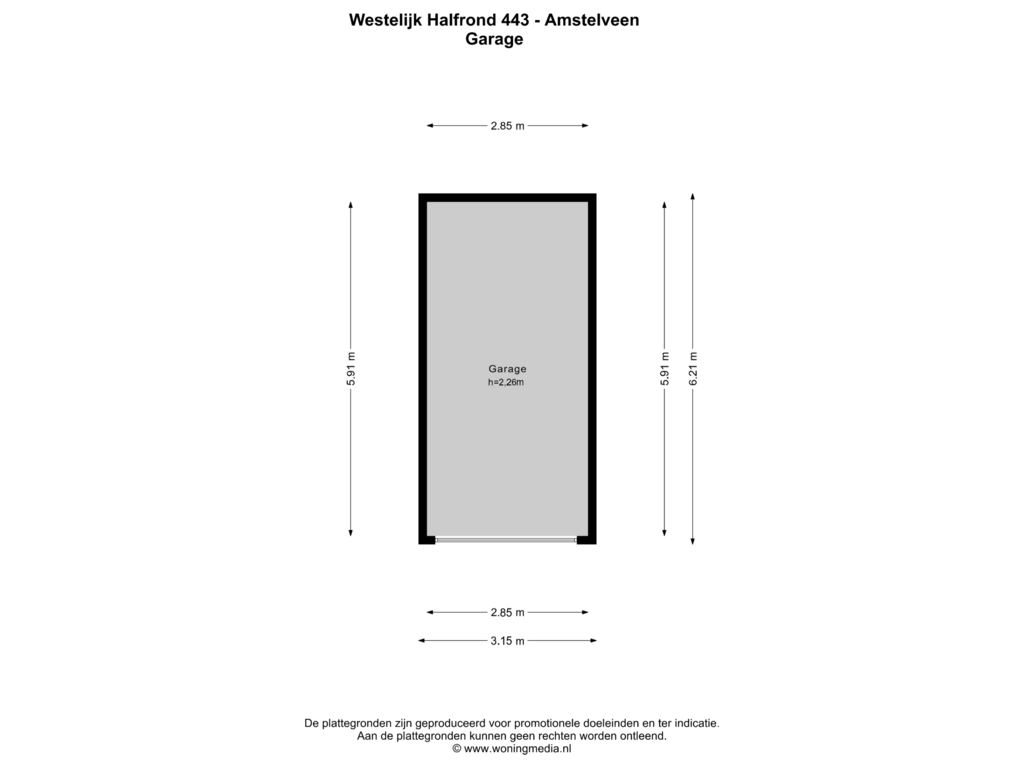 Bekijk plattegrond van Garage van Westelijk Halfrond 443