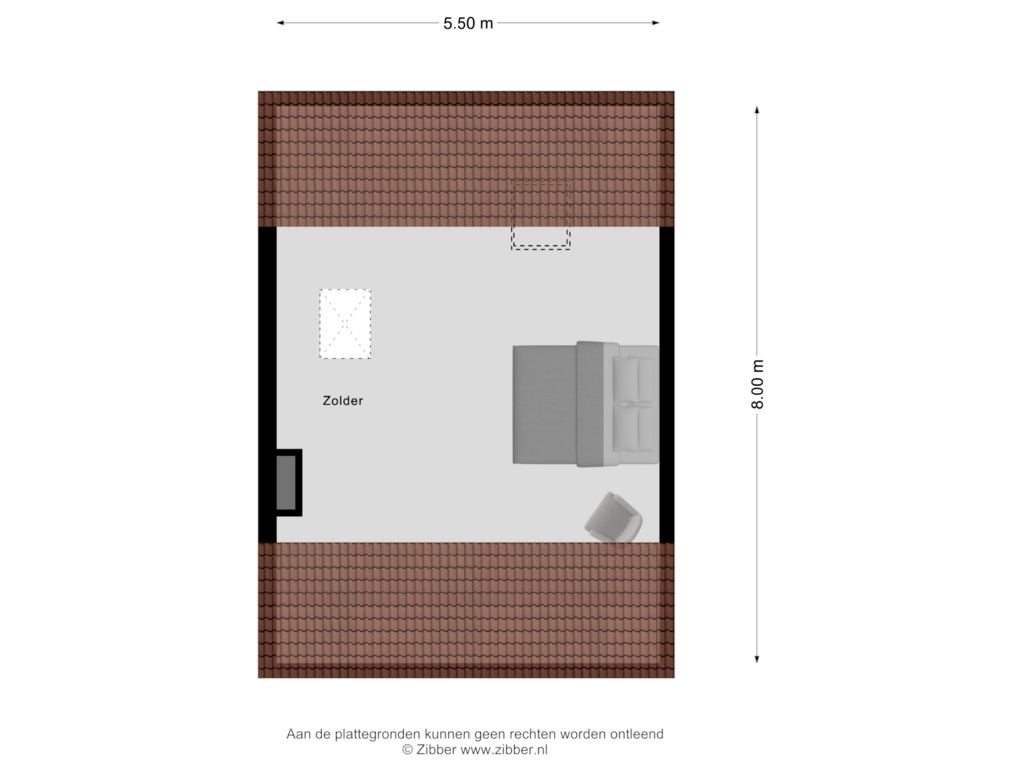 Bekijk plattegrond van Zolder van Coenraad Abelsstraat 6