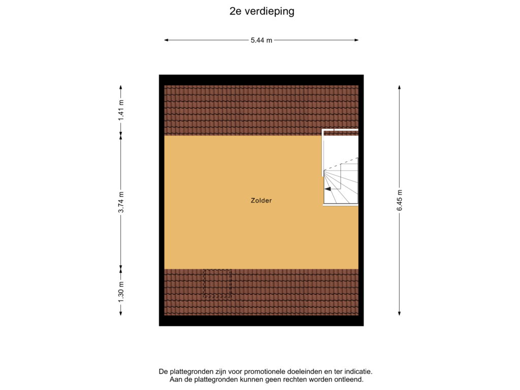 Bekijk plattegrond van 2e verdieping van Zeisstraat 34