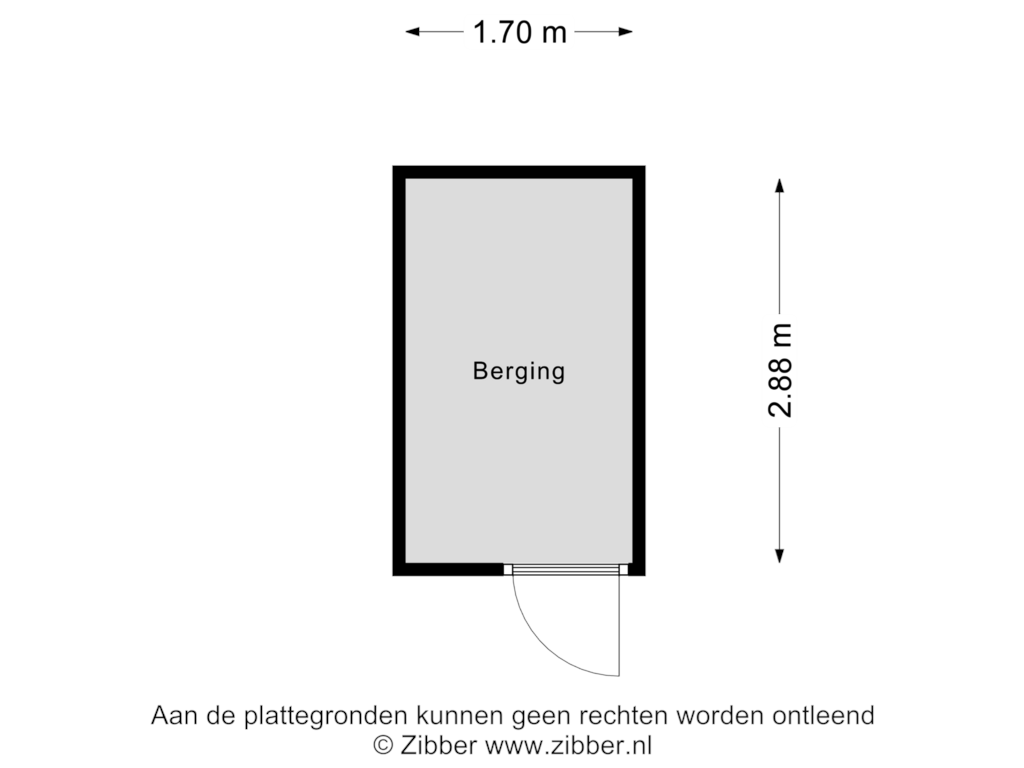 View floorplan of Berging of Kastelenplein 54