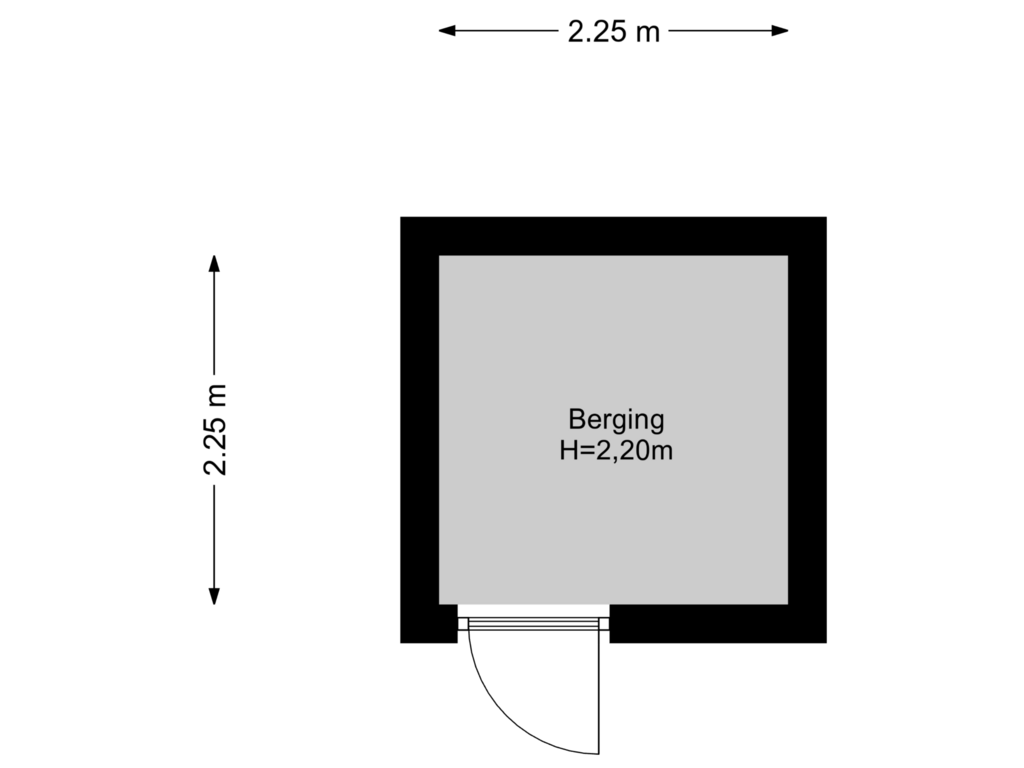 Bekijk plattegrond van Berging van Pater Wijnterlaan 16-11