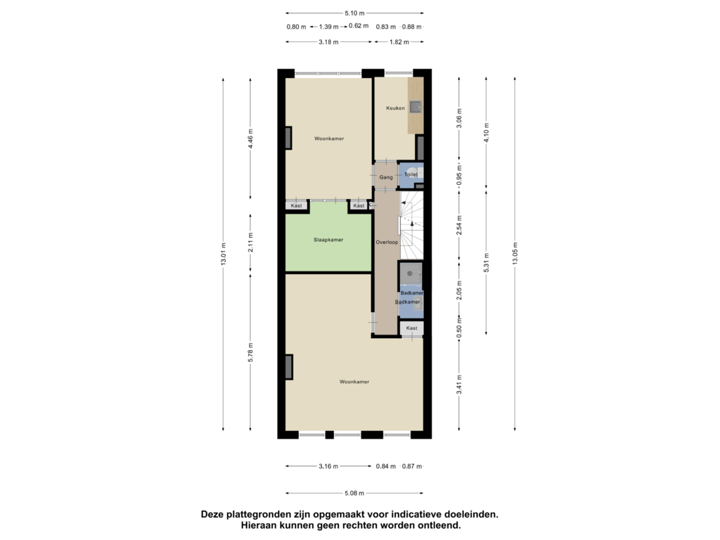 Bekijk plattegrond van Eerste Verdieping van Hooidrift 145-A02