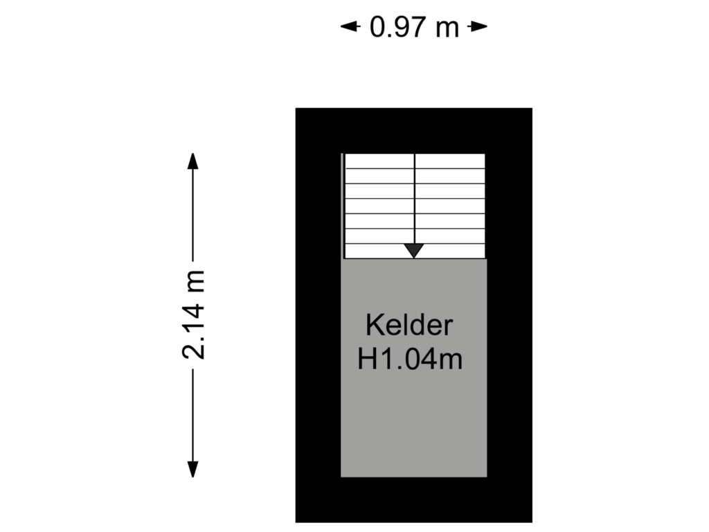 Bekijk plattegrond van Kelder van Haareweg 6