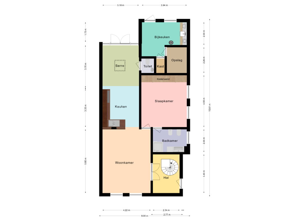 Bekijk plattegrond van Begane grond van Hoofdstraat 48-A