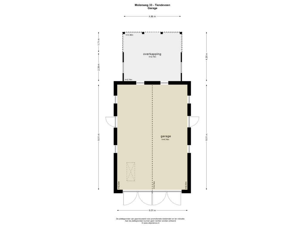 Bekijk plattegrond van GARAGE van Molenweg 33