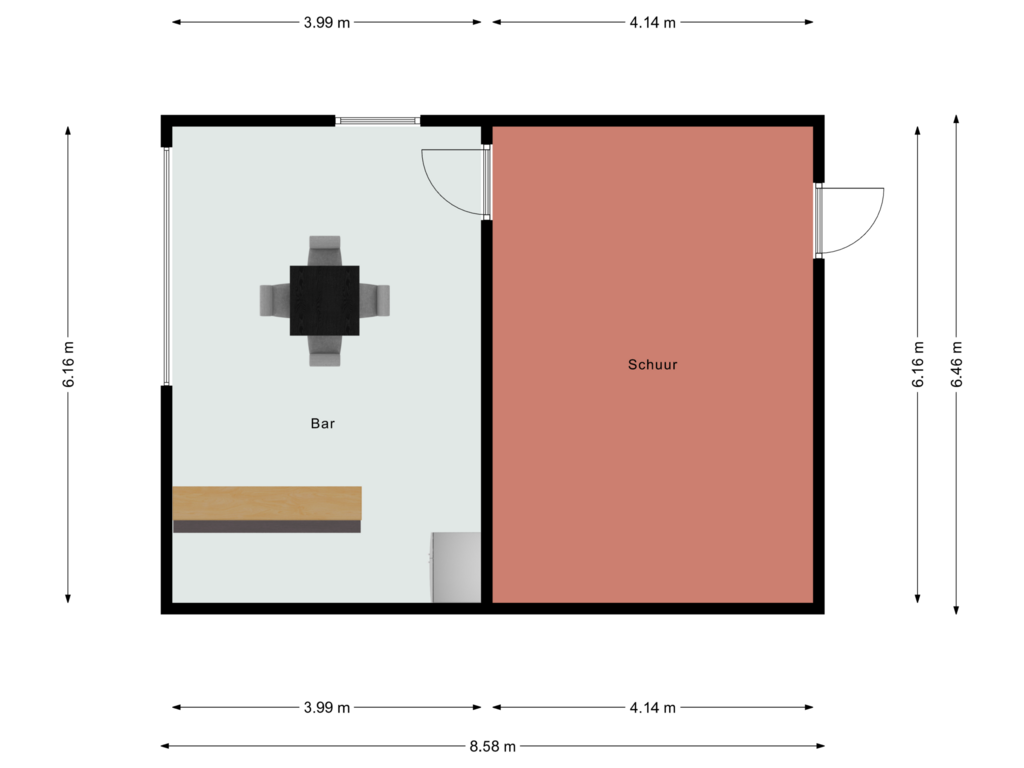 View floorplan of Floor 3 of Kanaalweg Oostzijde 156