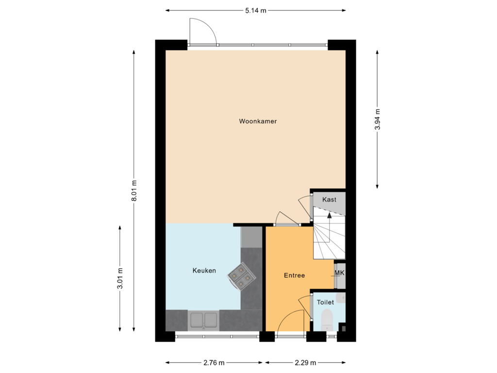 Bekijk plattegrond van Begane grond van Snoeckenburg 10