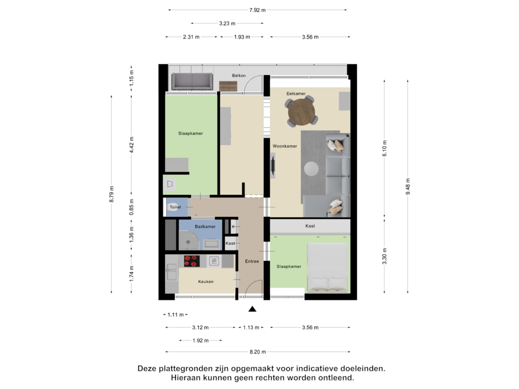 Bekijk plattegrond van Appartement van Antwerpenstraat 264