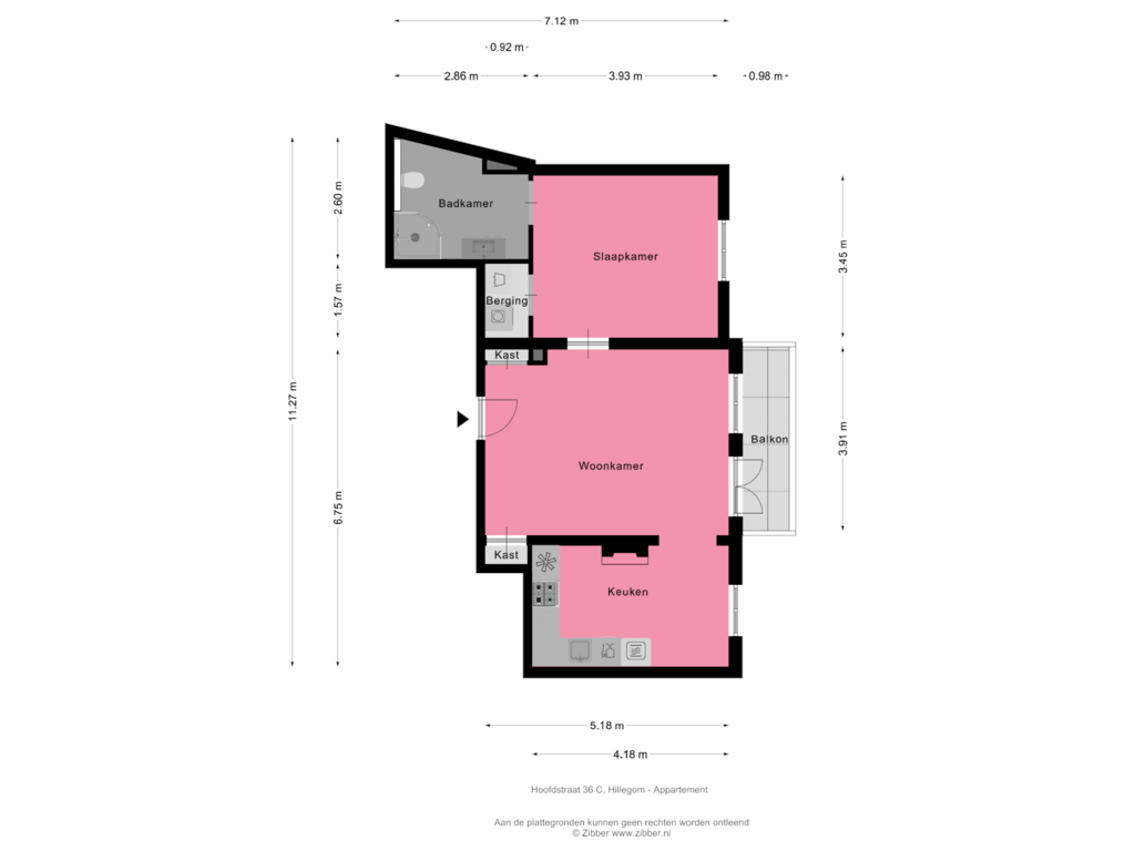 Bekijk plattegrond van Appartement van Hoofdstraat 36-C