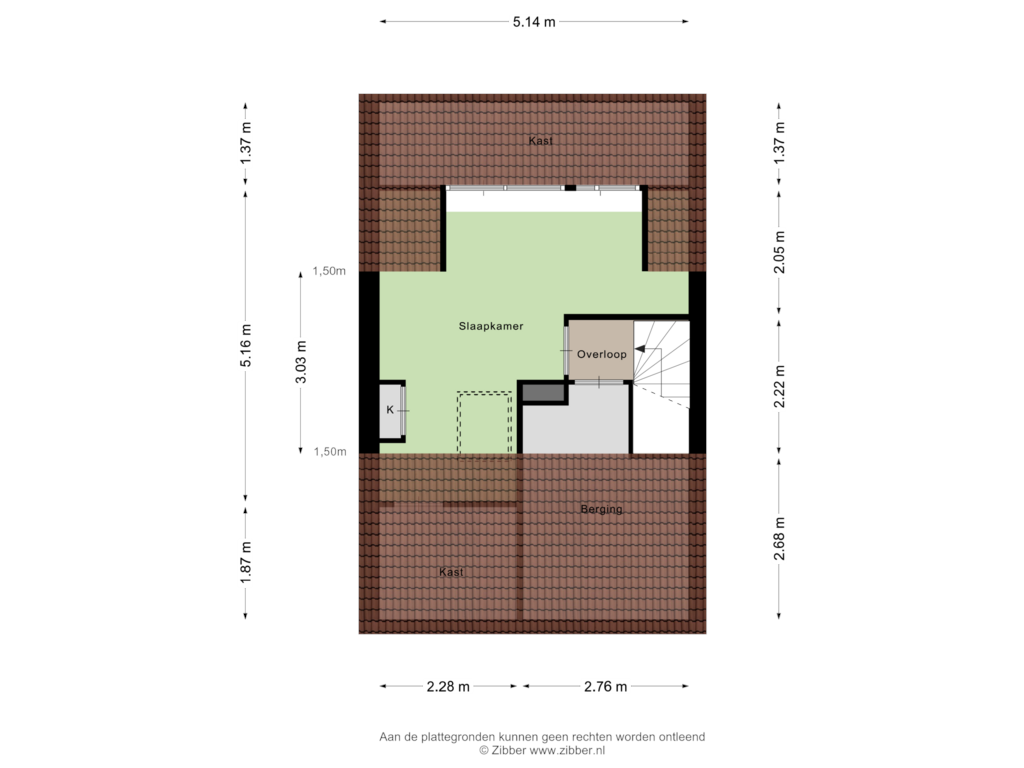 View floorplan of Tweede Verdieping of Distelvink 45