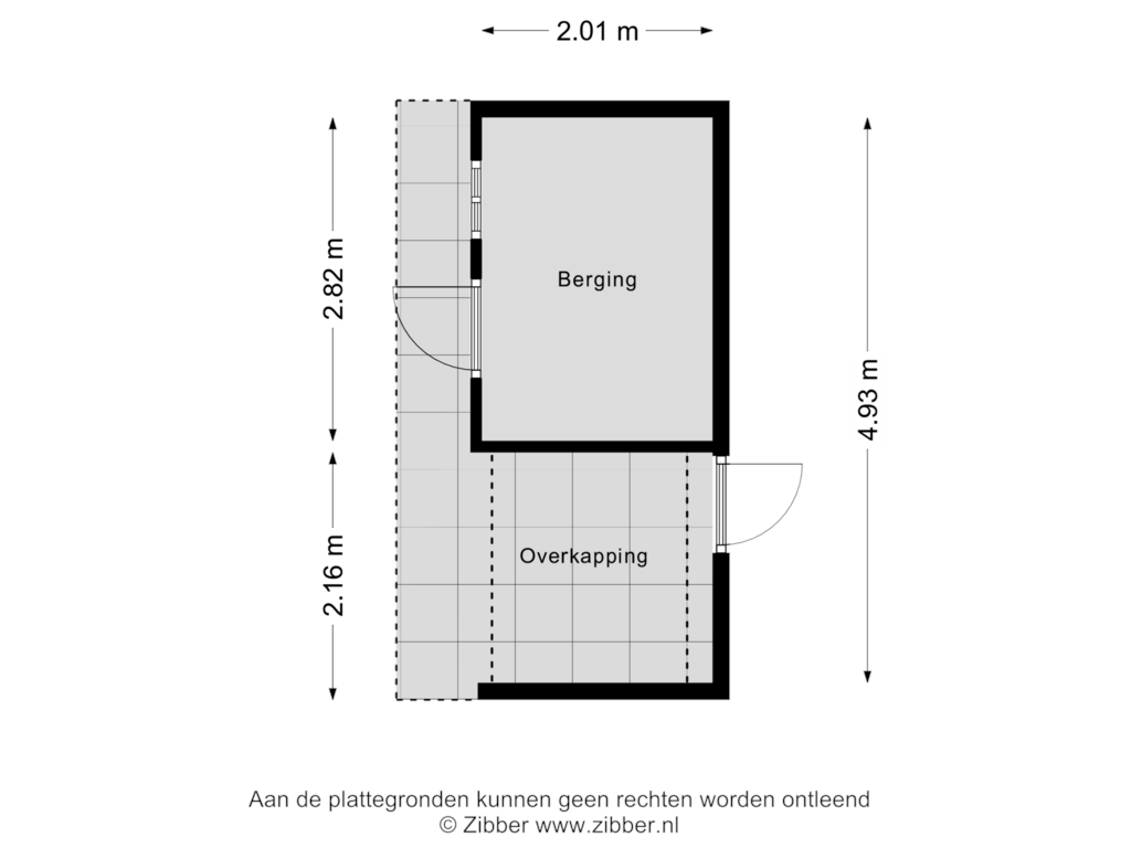 View floorplan of Berging of Distelvink 45