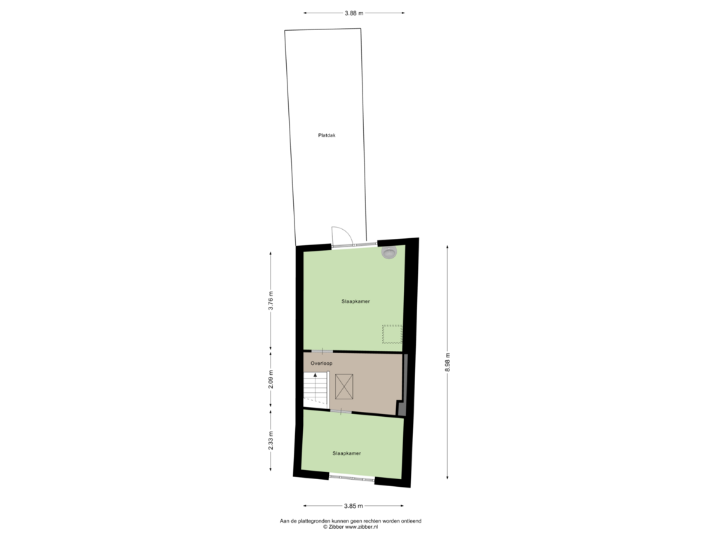 Bekijk plattegrond van Eerste verdieping van Bagijnestraat 44