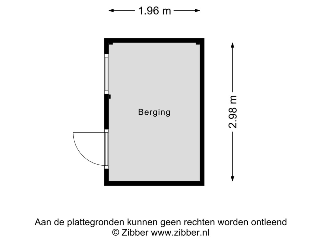 Bekijk plattegrond van Berging van Bagijnestraat 44