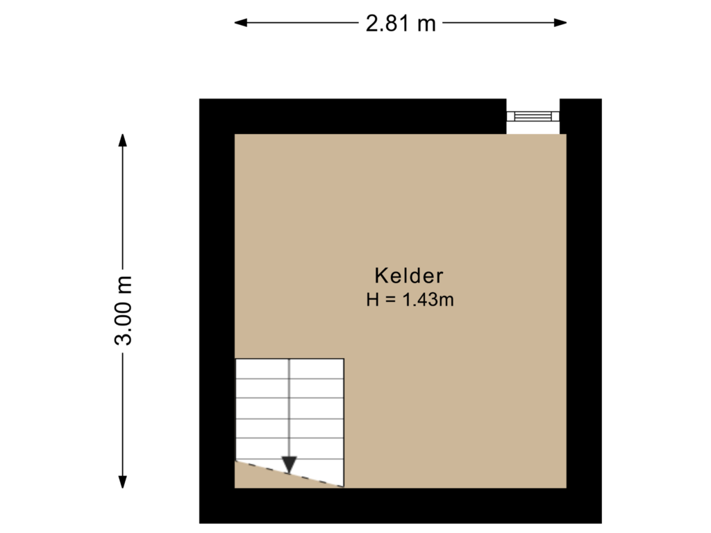 View floorplan of Kelder of Lollestraat 23