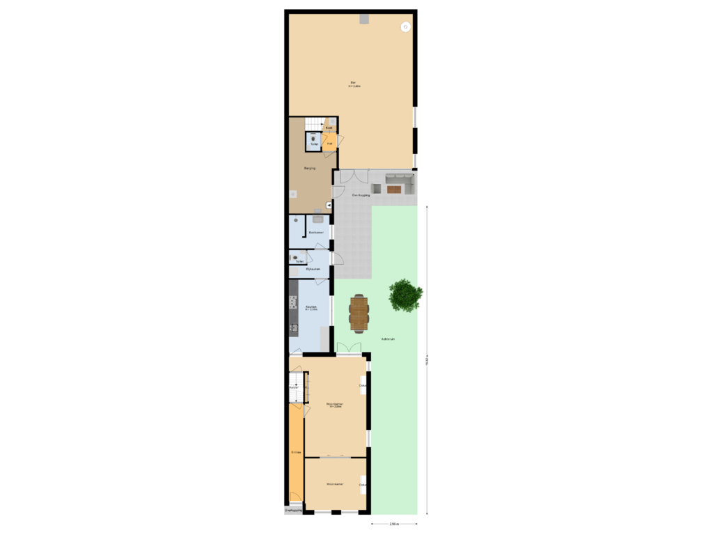 View floorplan of Situatie of Lollestraat 23