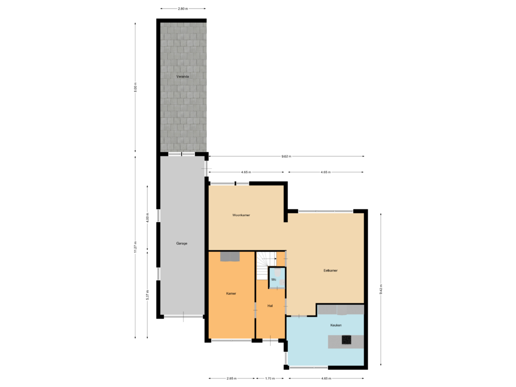 View floorplan of First floor of Astronautenweg 1