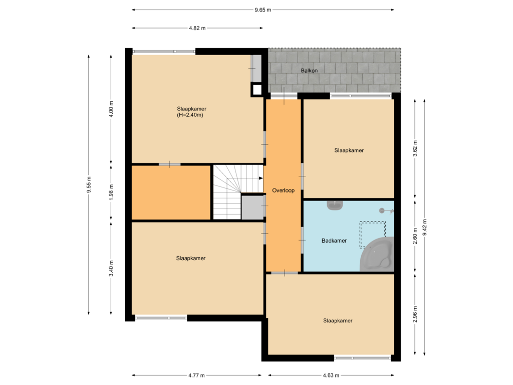 View floorplan of Floor 1 of Astronautenweg 1