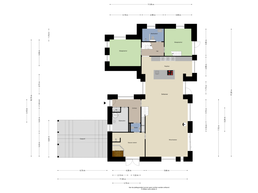 View floorplan of Begane grond of Openderweg 16