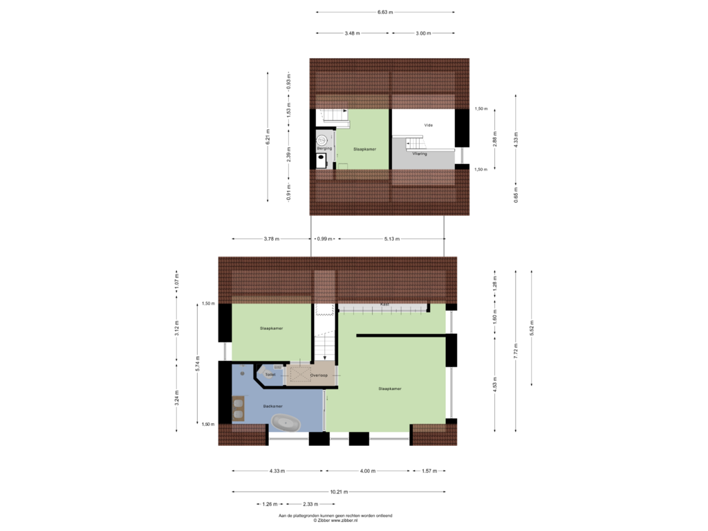 View floorplan of Eerste verdieping of Openderweg 16