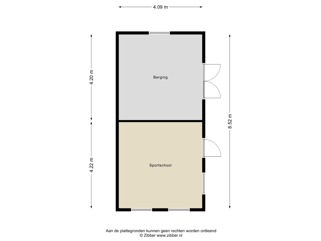 View floorplan of Bijgebouw of Openderweg 16