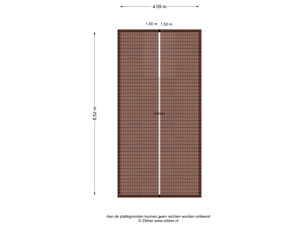 View floorplan of Zolder of Openderweg 16