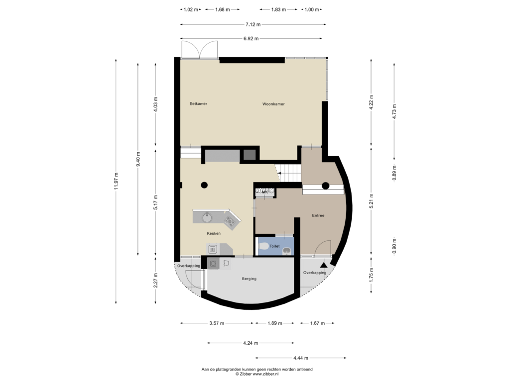 Bekijk plattegrond van Begane grond van Zandstraat 11