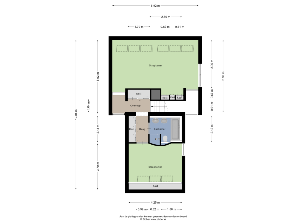 Bekijk plattegrond van Eerste verdieping van Zandstraat 11