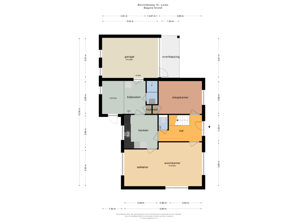 Bekijk plattegrond van BEGANE GROND van Banninksweg 18