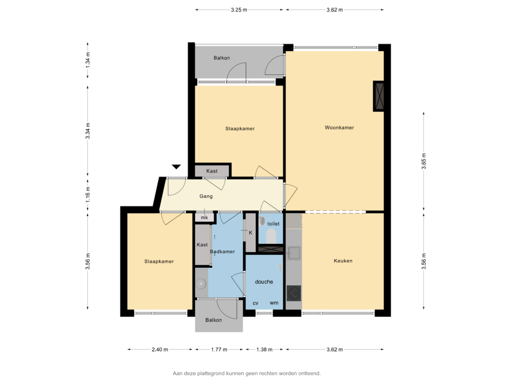 Bekijk plattegrond van 3e verdieping van Spieghelstraat 88