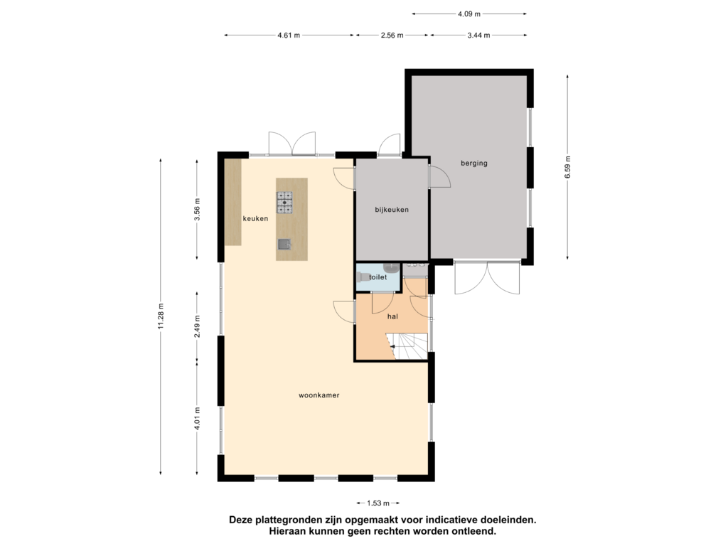 View floorplan of Begane grond of Westlandse Langeweg 25