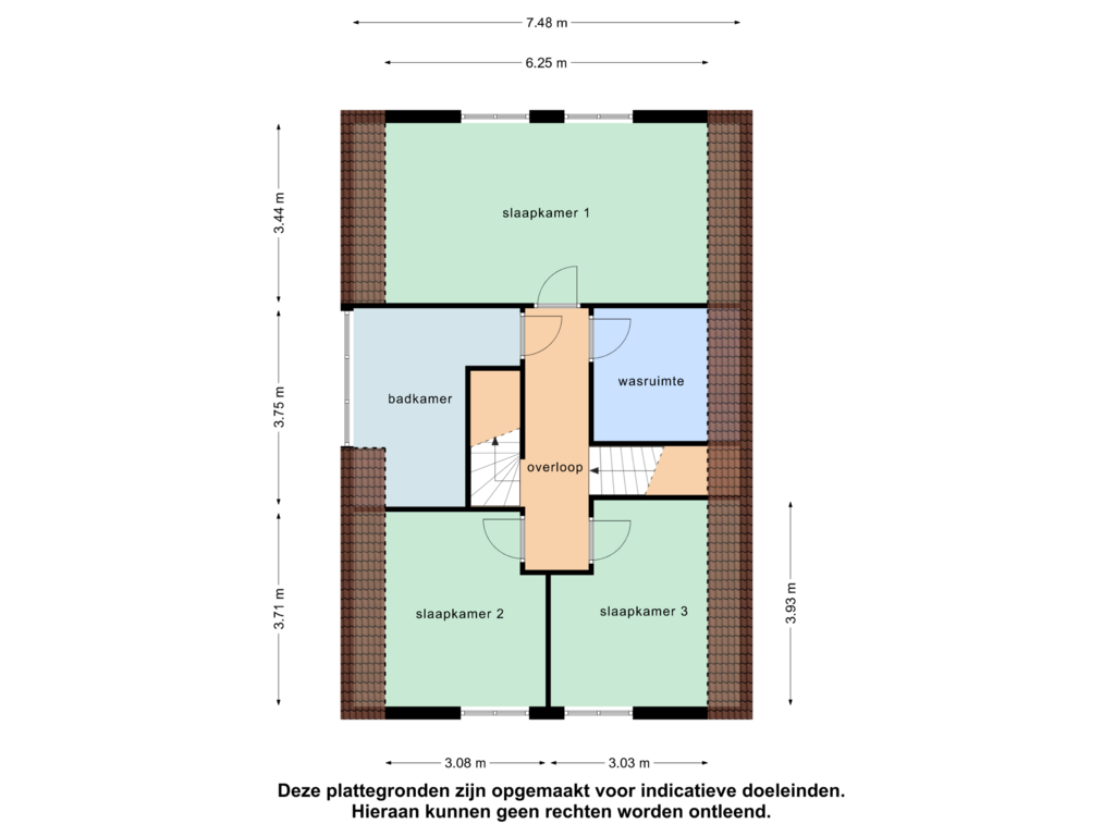 View floorplan of 1e verdieping of Westlandse Langeweg 25