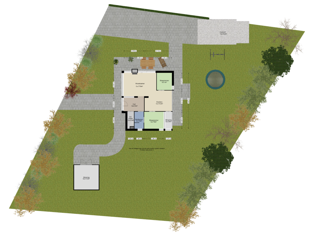 Bekijk plattegrond van Begane grond +Tuin van De Tip 77