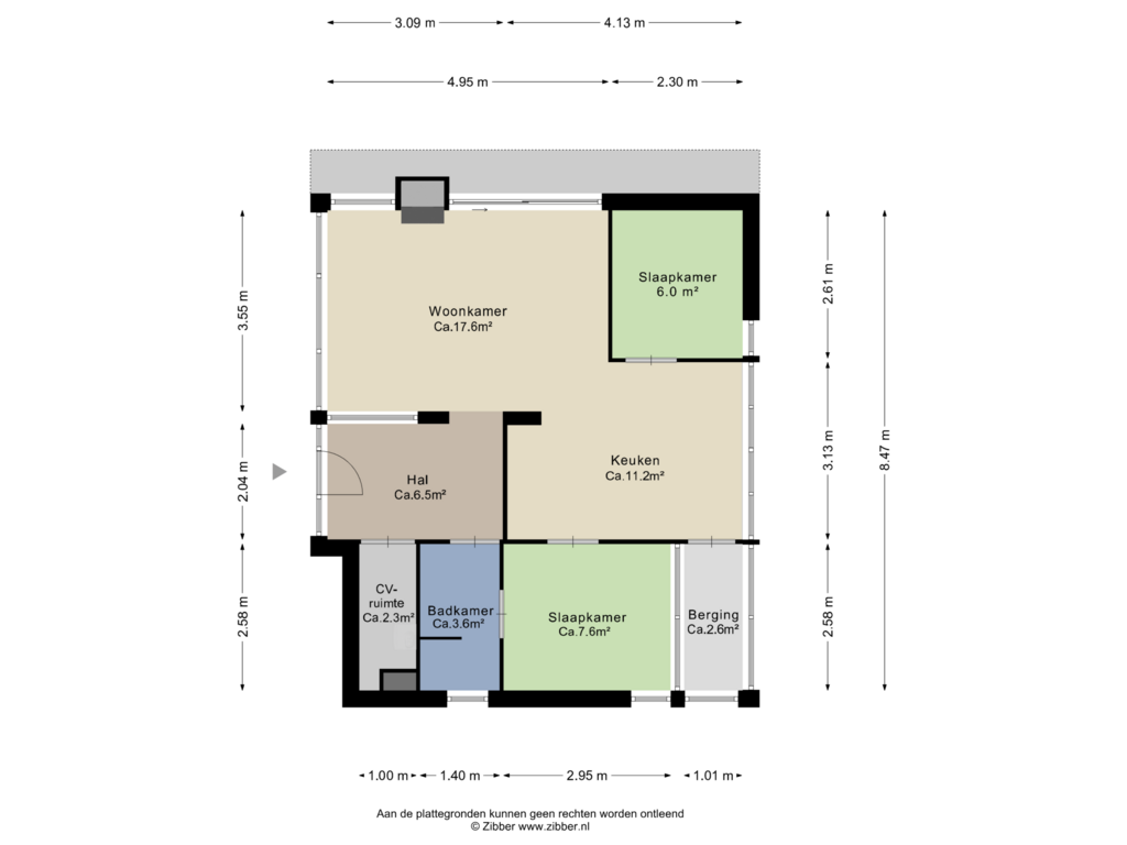 Bekijk plattegrond van Begane grond van De Tip 77