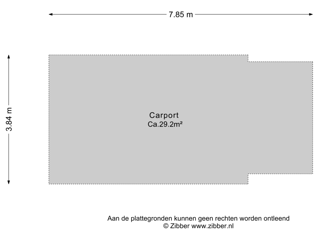 Bekijk plattegrond van Overkapping van De Tip 77