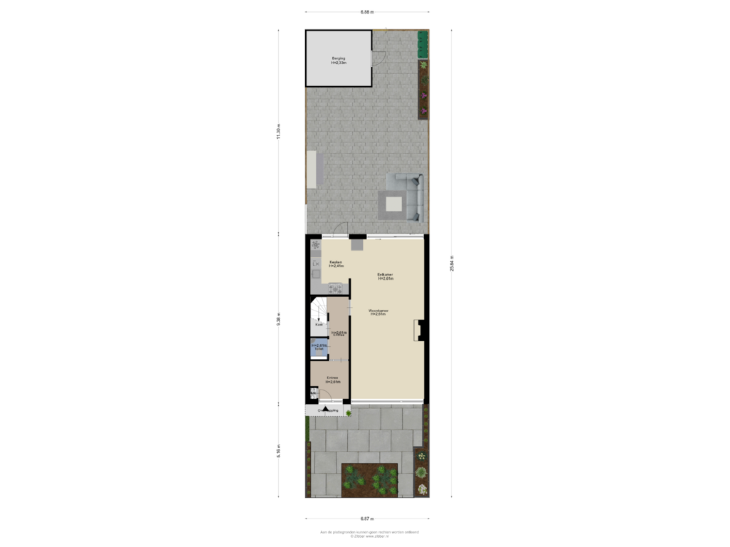 View floorplan of Begane Grond -Tuin of Gruttostraat 73