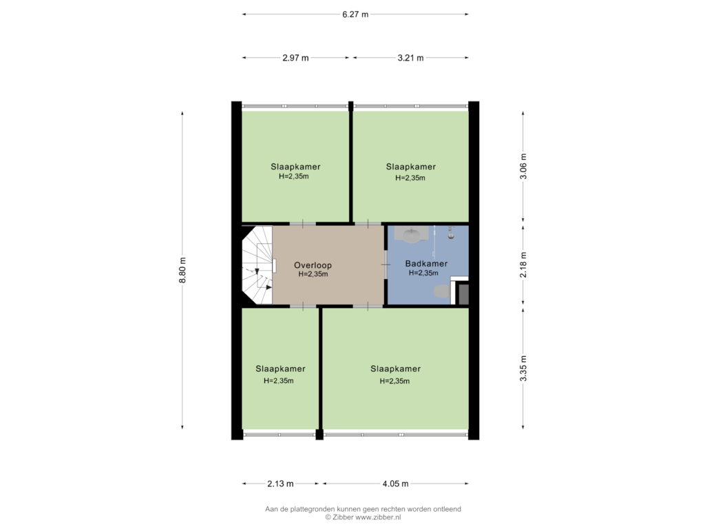 View floorplan of Eerste Verdieping of Gruttostraat 73