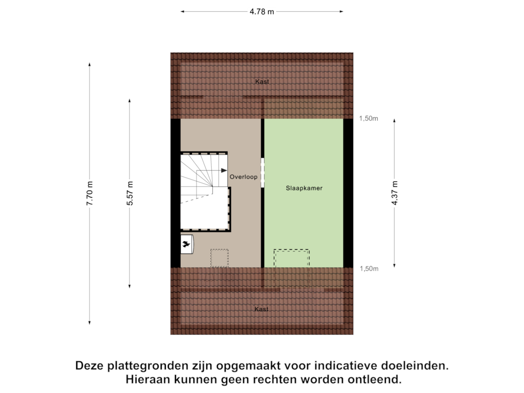 View floorplan of Tweede Verdieping of Ter Lijnden 14