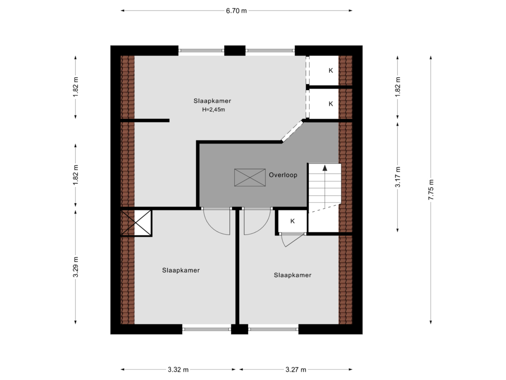 View floorplan of 1e Verdieping of Rodenrijseweg 88