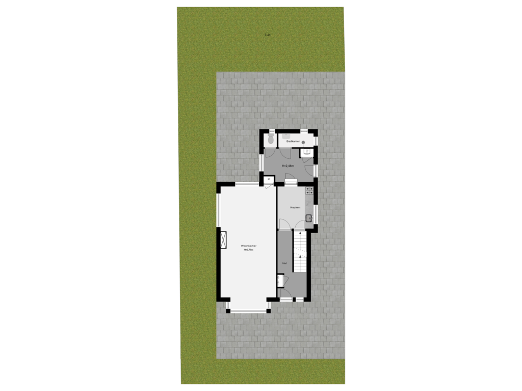 View floorplan of Perceeloverzicht of Rodenrijseweg 88