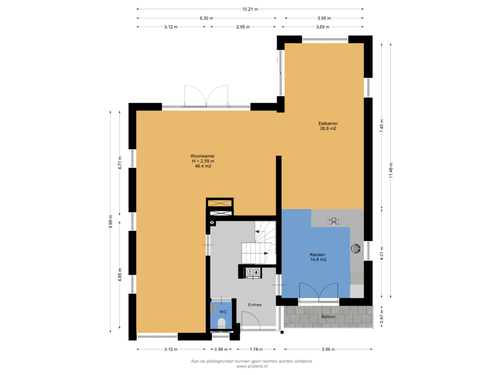 Bekijk plattegrond van Begane Grond van Bourboomweg 28