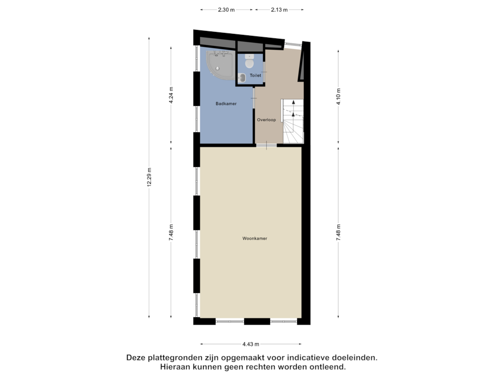 View floorplan of Eerste Verdieping of Bakkersgang 33