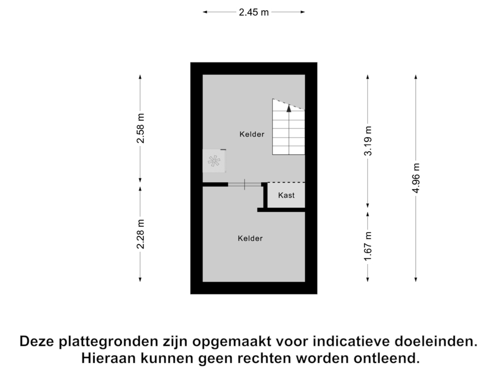 Bekijk plattegrond van Kelder van Bakkersgang 33