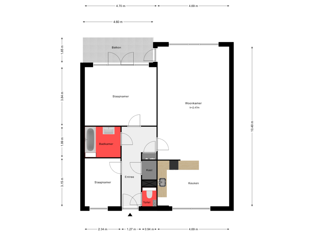 Bekijk plattegrond van 3e Verdieping van Marktmeesterstraat 35