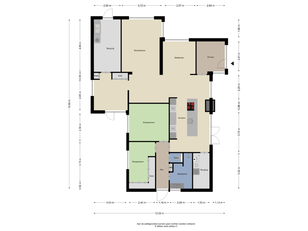 Bekijk plattegrond van Begane grond van Moerbeilaan 5