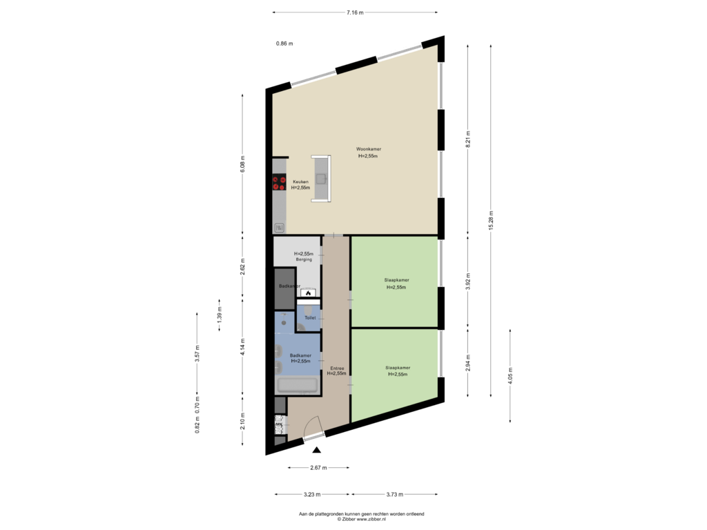 Bekijk plattegrond van Appartement van Vissersdijk 119