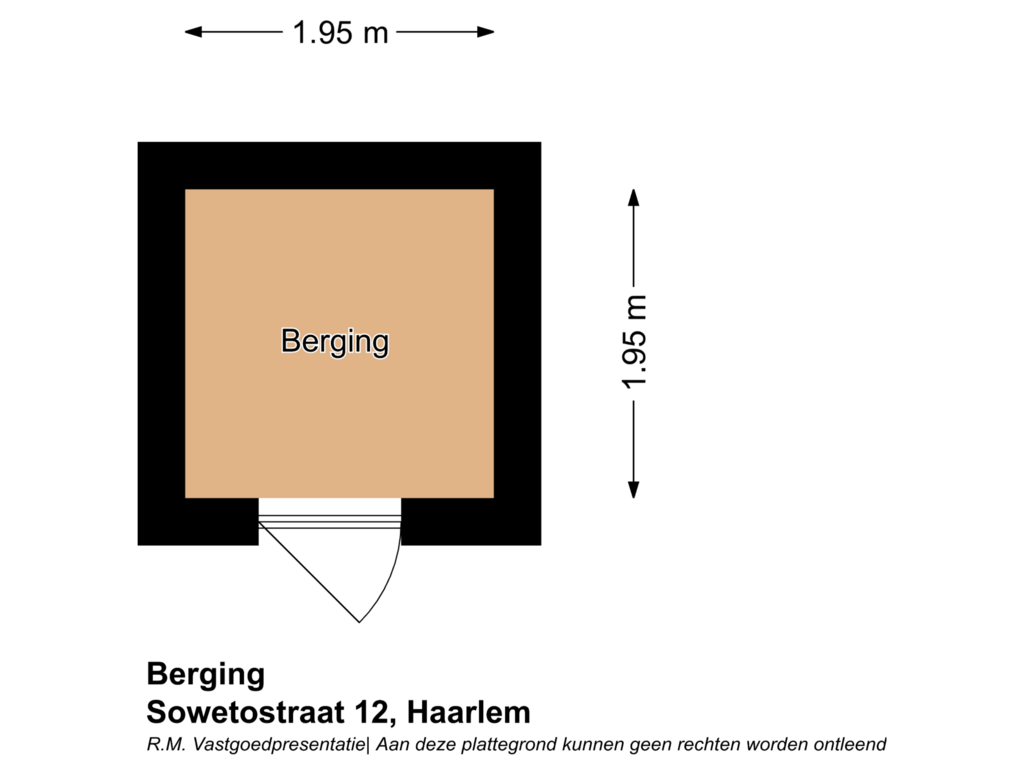 View floorplan of Berging of Sowetostraat 12