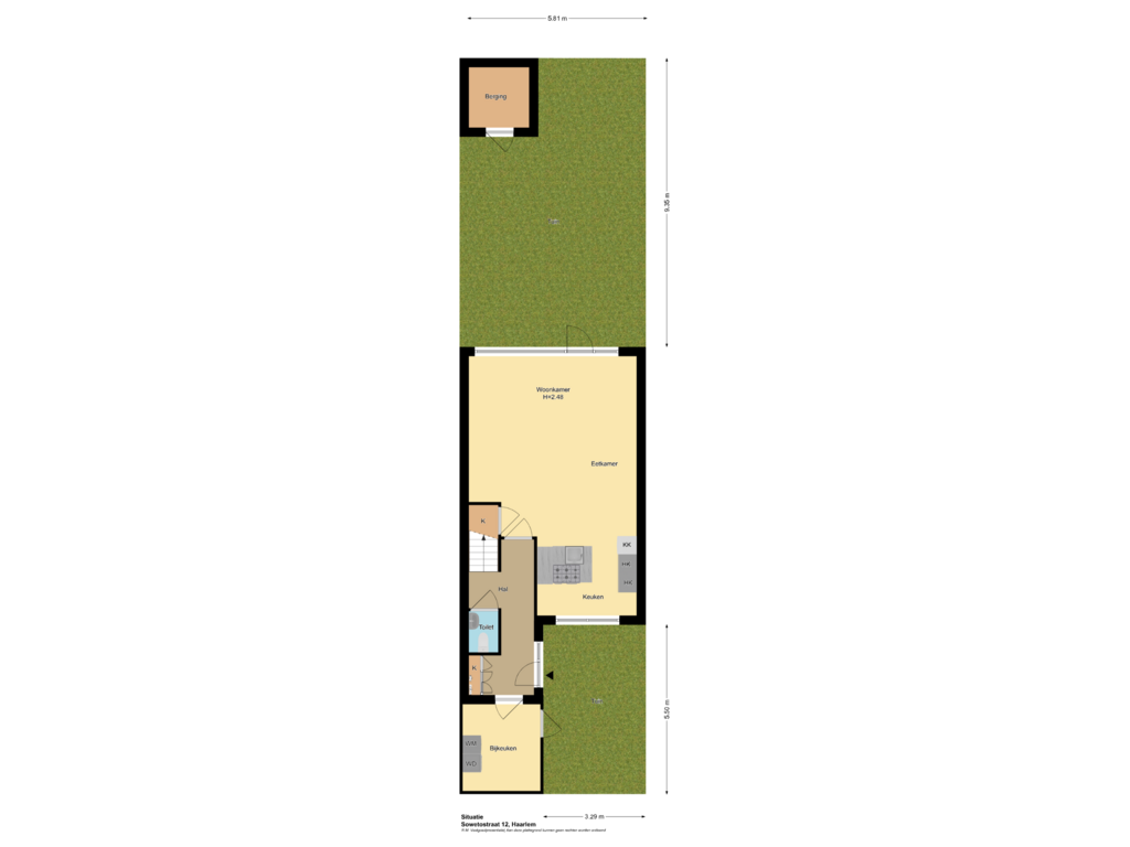 View floorplan of Situatie of Sowetostraat 12