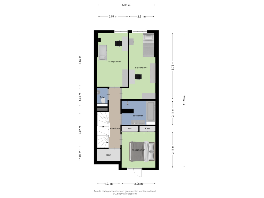 Bekijk plattegrond van Eerste Verdieping van MacBridestraat 55