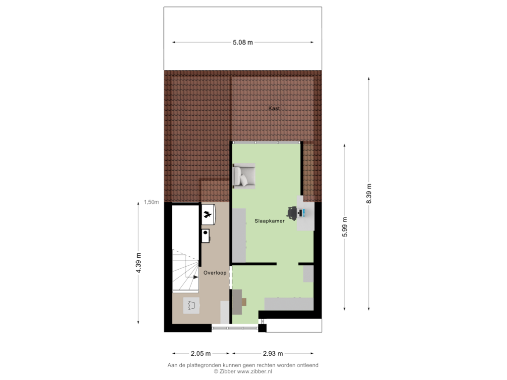 Bekijk plattegrond van Tweede Verdieping van MacBridestraat 55