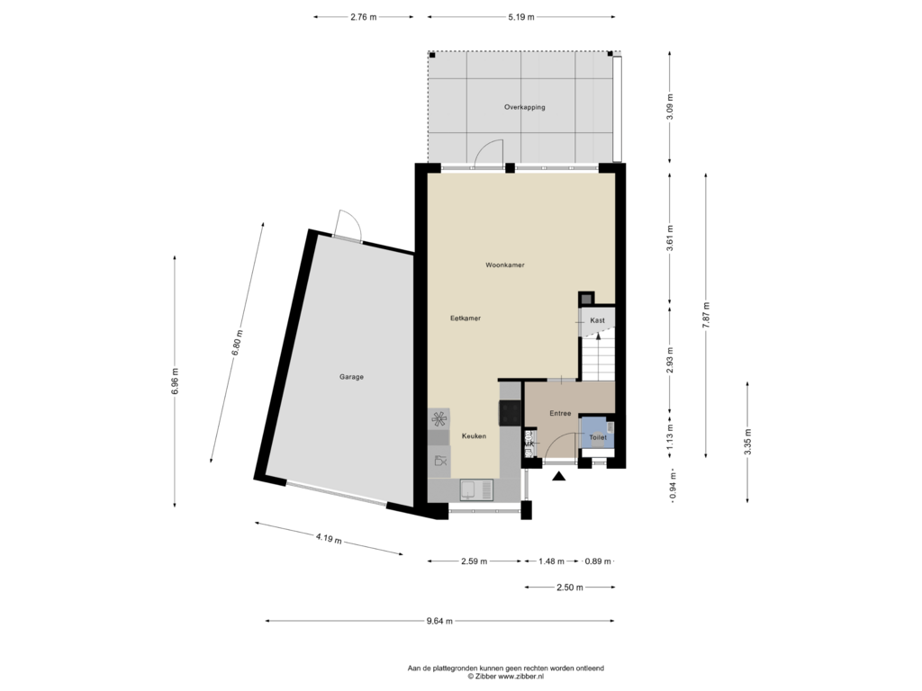 View floorplan of Begane Grond of Aletta Jacobsstraat 1